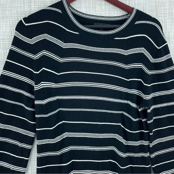 J. Crew Dress long sleeve size L striped 1420 - Picture 2 of 9